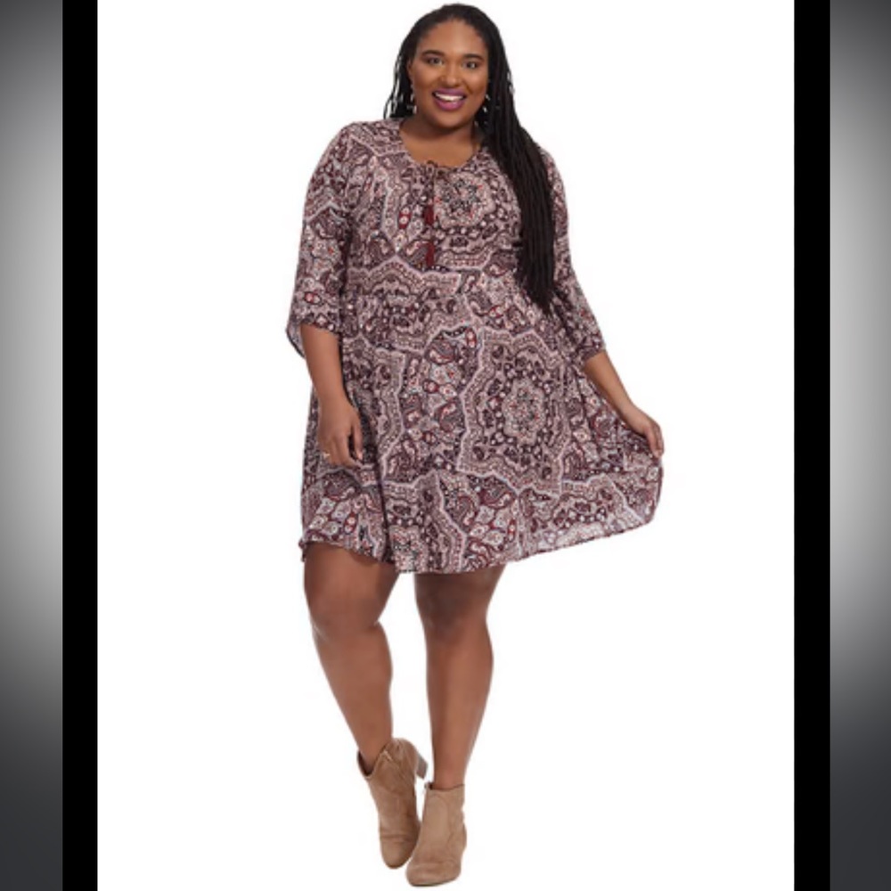 American Rag Paisley Peasant Dress 2XL